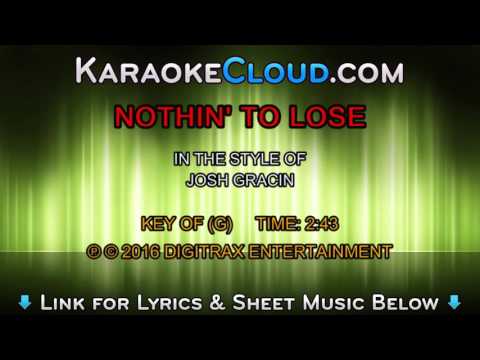 Josh Gracin – Nothin’ To Lose (Backing Track)