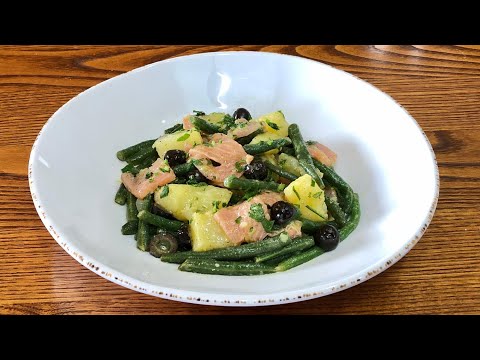 Ensalada de Papa, Vainitas y Salmón Ahumado