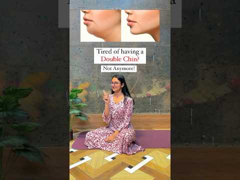 Get rid of DOUBLE CHIN FASTER with these exercises! #yoga #health #trendingreels