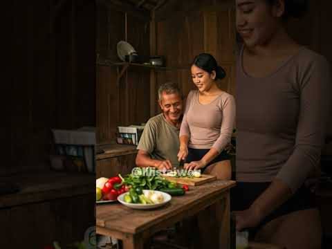 Bangun tidur, langsung menyiapkan sarapan! Eh bapak mertua udah nongkrong aja di dapur