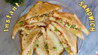 Capsicum Paneer egg Sandwich Recipe. 5 minutes Easy Egg Mayo Sandwich