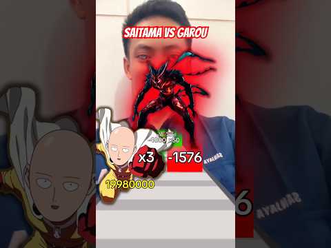 Saitama vs Garou #saitamaonepunchman #anime #saitamavsgarou