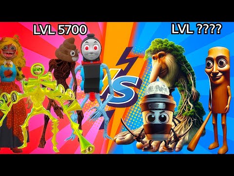 Team Brainrot VS Team Monster battle,Capuccino Assassino,Brr Brr Patapim,Tung Tung Tung Sahur