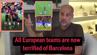 Guardiola's comment after Barcelona beat Feyenoord 5-1 in the Champions League!!