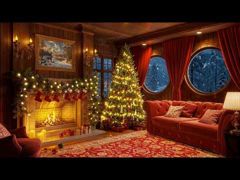 Instrumental Christmas Music With Fireplace 🔥 Relaxing Christmas Music 🎄 Christmas Ambience