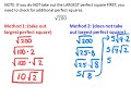 Simplifying and Multiplying Radicals Mastery