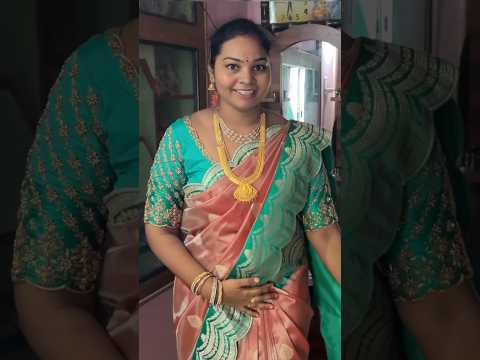 నేను శ్రీకాకుళం రాగోలు పెళ్లిలో కట్టుకున్న చీర ఇదే..! 🤩🥰😊 #maggamworkblouse