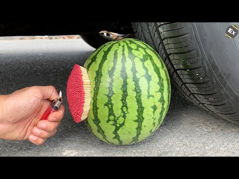 Experiment Car vs Watermelon, Big Pepsi, Coca Cola, Monster, Chupa Chups vs Mentos Underground