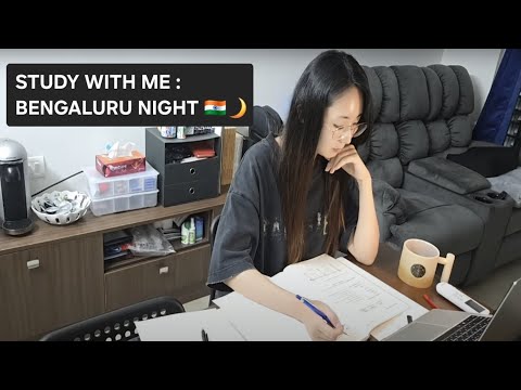 1st Day : 3 HOURS STUDY WITH ME | US CPA exam, late night studying 🌙 Bengaluru Night 🇮🇳🇰🇷