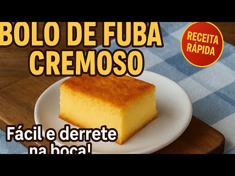 Bolo de fubá cremoso