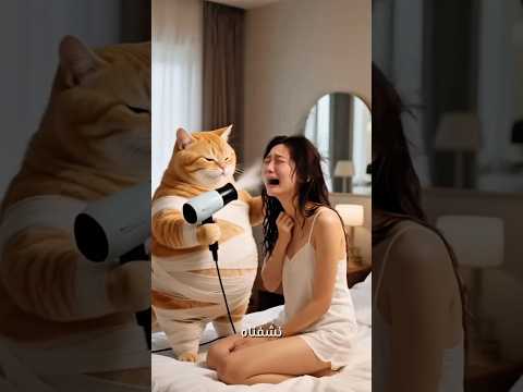 حكايه القط اللي بينقذ بنت مصابه وبياخذها بيته وبيعالجه😱 #foryou #cat #كوميديات #ضحك #هتضحك #movie