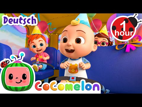 Die Räder vom Bus Geburtstagsfassung 🚌🎵 CoComelon Deutsch | Cartoons und Kinderlieder