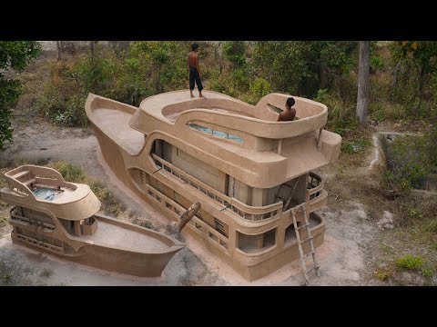 Awesome Build Three Story Warships Villa & Swimming Pool