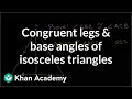 Understanding Isosceles Triangles and Congruency