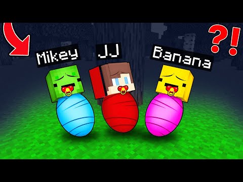 Baby JJ, Mikey and Banana Kid were LEFT ALONE FOREVER in Minecraft Maizen!