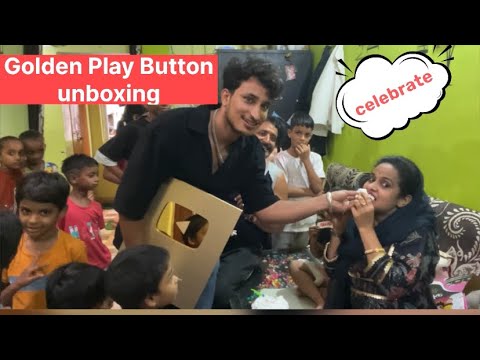 Golden Play button Unboxing || celebration || #goldenplaybutton #viral #vlog #dailyvlog #unboxing