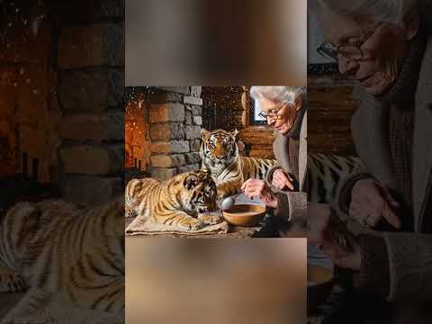 Elderly Woman Saves a Tiger Cub ❄️🐯 | Siberian Miracle #survival #snow #winter #camping #forest