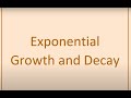 Exploring Exponential Growth and Decay Models