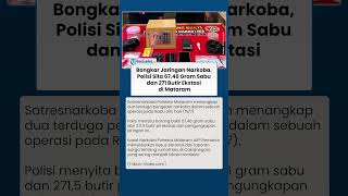 Bongkar Jaringan Narkoba, Polisi Sita 67,46 Gram Sabu dan 271 Butir Ekstasi di Mataram