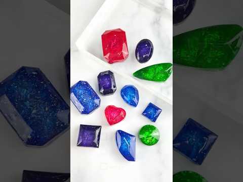 【レジン】レジンにアルミホイル入れて宝石の作り方♪ I put aluminum foil in the resin #Shorts　詳細は「･･･」をクリック♪