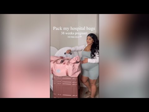 How I pack my hospital bag at 38 weeks pregnant || Birth vlog #viral #vlog #goviral