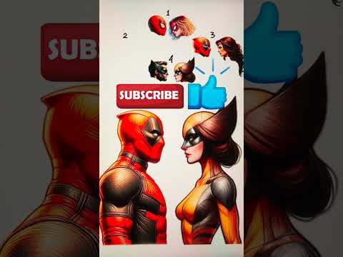 どれが正しいですか! Deadpool X Lady Wolverine (一部46) #deadpoolxwolverin #spiderman #marvel #shorts