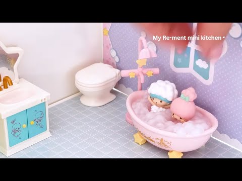 Cutest miniature bathroom set ASMR 🛁🪥😶‍🌫️