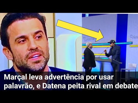 Marçal leva advertência por usar palavrão, e Datena peita rival em debate, teve que chamar Segurança