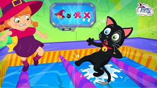تحديات مرحة مع Tatty و Misifu🦊 عالقان في Wipeout. رسوم متحركة باللغة العربية