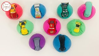 9 Disney Cars, Ligthning Mqueen, Guid,  Tomica Colorful Kineticsand