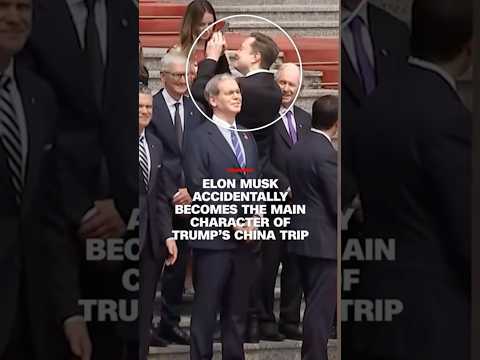 Trump in China , with Elon musk 