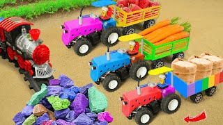 Diy tractor mini Bulldozer to making concrete road | Construction Vehicles, Road Roller #601