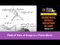 Field of View in Plane Mirrors