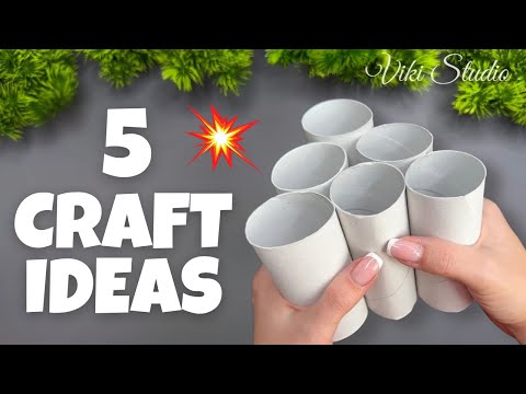 5 IDEAS 💥 Easy Recycling Crafts ♻️ with Paper Rolls – DIY Decorations!