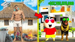Franklin & Shinchan’s Journey from Poor to Rich in GTA 5! (GTA 5 mods)