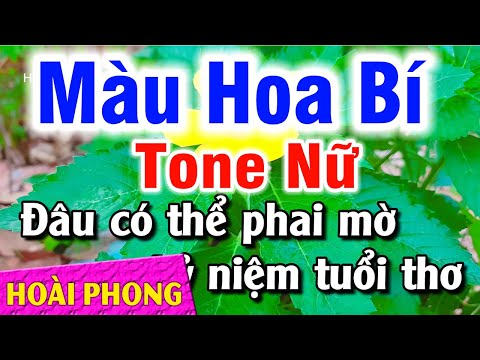 Karaoke Màu Hoa Bí Tone Nữ Em Nhạc Sống Phối Mới | Hoài Phong Organ