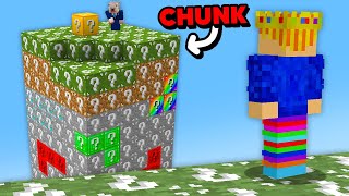 Survivre à 2 sur un Chunk LUCKY BLOCKS.. (si il meurt je gagne)
