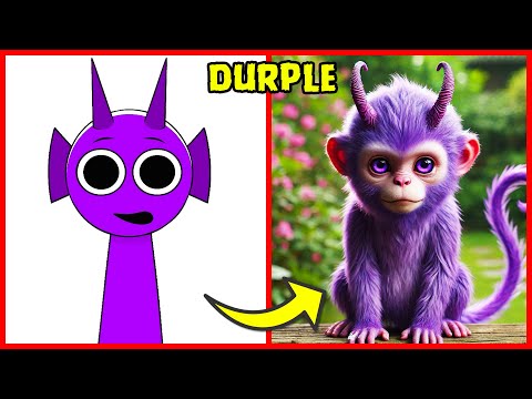 INCREDIBOX SPRUNKI Characters In Real Life Monkey🐒🐒🐒 & Their Favorite Drinks, Snacks & Other |Durple