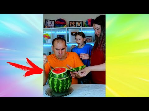 OMG!He hid Chupa chups in a watermelon!😂 #TIKSONIK #shorts