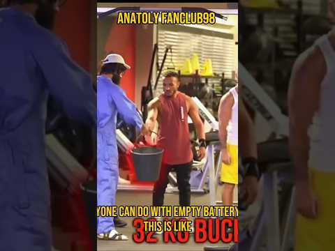 This is light weight 😂#anatoly #fitness #gym