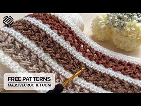 VERY EASY Crochet Pattern for Beginners! ⚡️🤎 Crochet Stitch for Baby Blanket & Bag