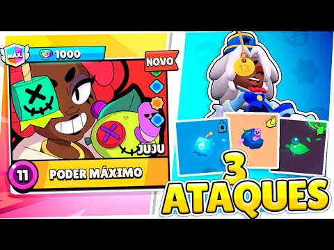 3 ATAQUES DIFERENTES!!! TUDO SOBRE a BRAWLER DOS ELEMENTOS JUJU