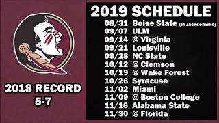 Florida state seminoles 2019 schedule