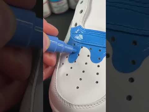 Custom Air Force 1’s Using Posca Markers! #shorts