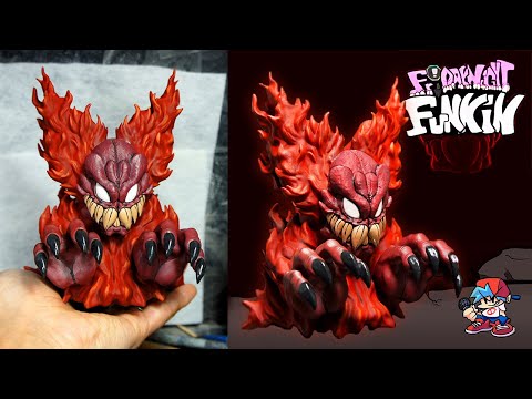 [FNF] Making Tricky the Clown Phase 3 Sculpture Timelapse [Madness Combat] - Friday Night Funkin Mod