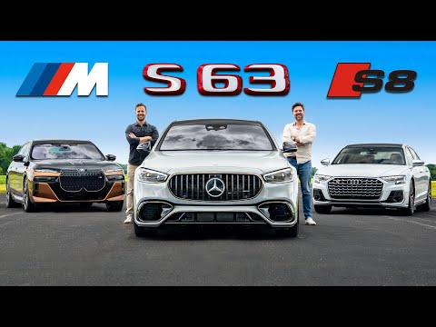 2024 Mercedes-AMG S63 vs Audi S8 vs BMW M70 // Review + Drag Race