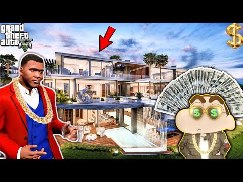 Shinchan and Franklin Became Richest Billionaire Persian in GTA 5 | Shinchan New Luxury House