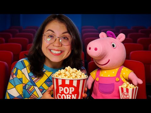 ¡Peppa y George están montando su propia sala de cine!