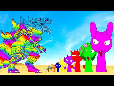 Evolution Of SHIN GODZILLA RAINBOW Vs Team INCREDIBOX SPRUNKI : Ranked From Weakest To Strongest