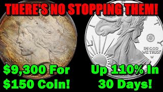 GOING UP AGAIN! 2025 "Army" Privy Silver Eagle + Toned Peace Dollars - Graded Coin Market Update!
